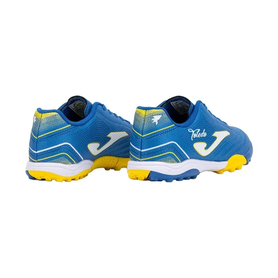 Детские бутсы для футзала Toledo Jr Joma, Темно-синий/Оранжевый — фото 2