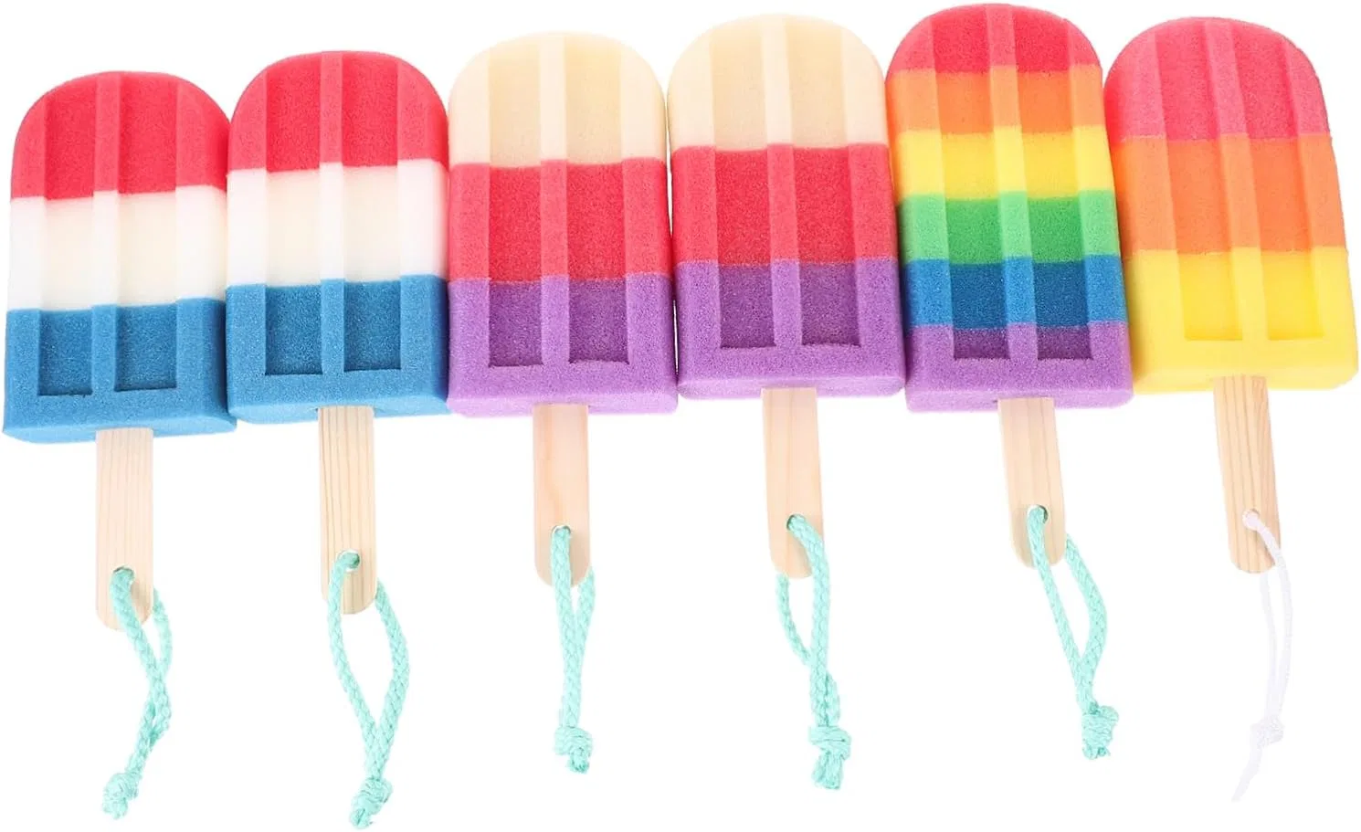 Мочалка для душа Ice Cream, GLEAVI, набор 12 шт, 21x8.5x3.5 см — фото 2