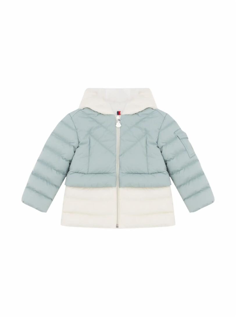 

Стеганый пуховик в стиле колор-блок Moncler