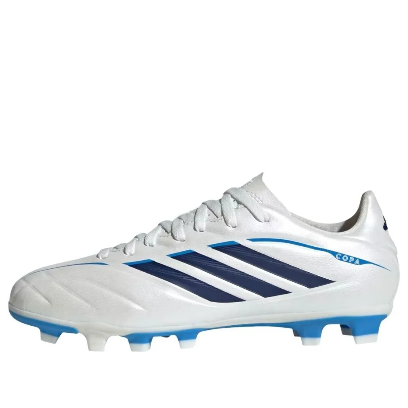 Детские кроссовки Copa Pure IV Club FG/MG 'Zero Metallic Dark Blue Lucid Ray Blue' adidas, Zero Metallic / Dark Blue / Lucid Ray Blue