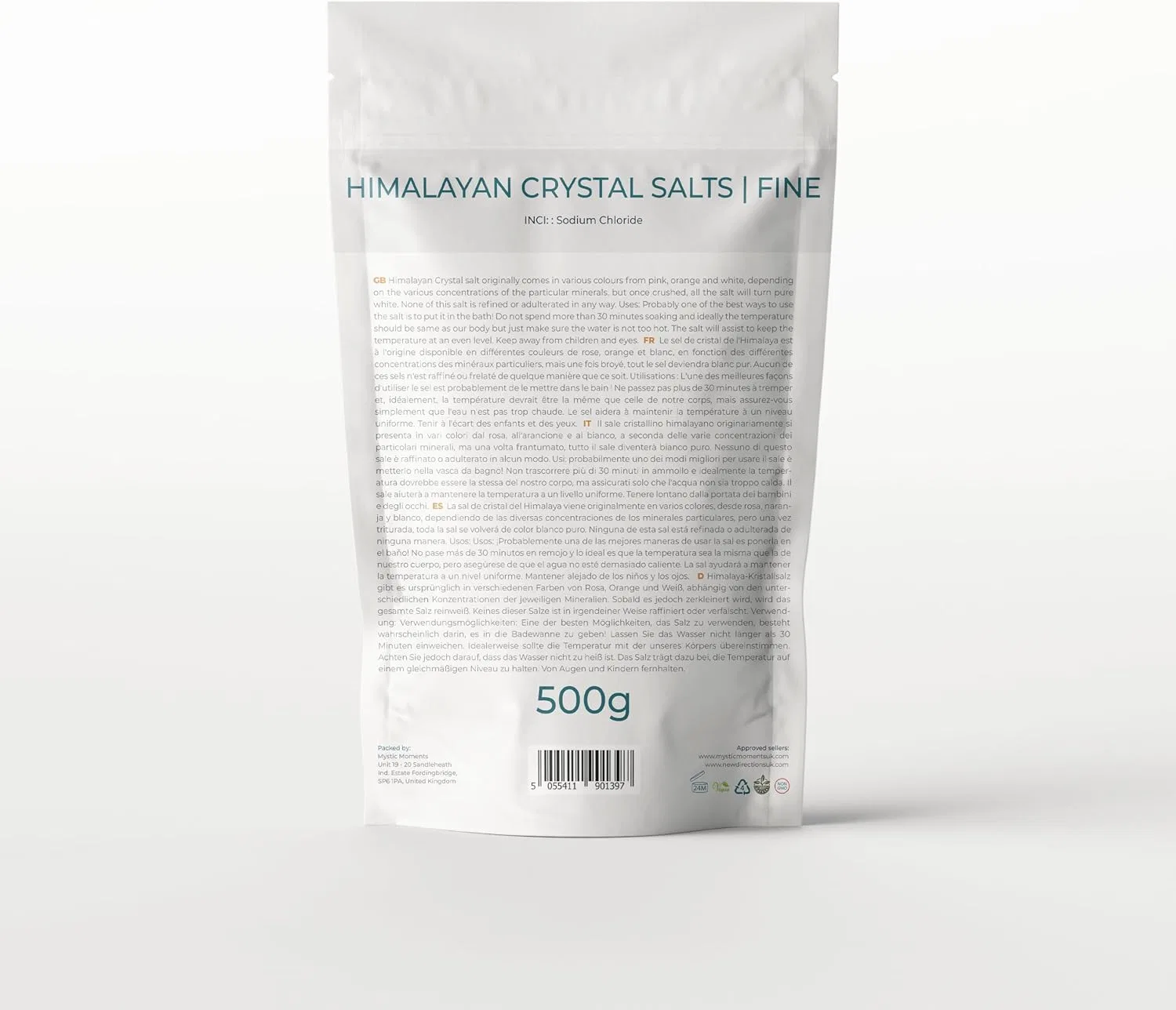 Соль для ванн кристаллическая Himalaya Salt Crystal, Mystic Moments, 500 г — фото 2