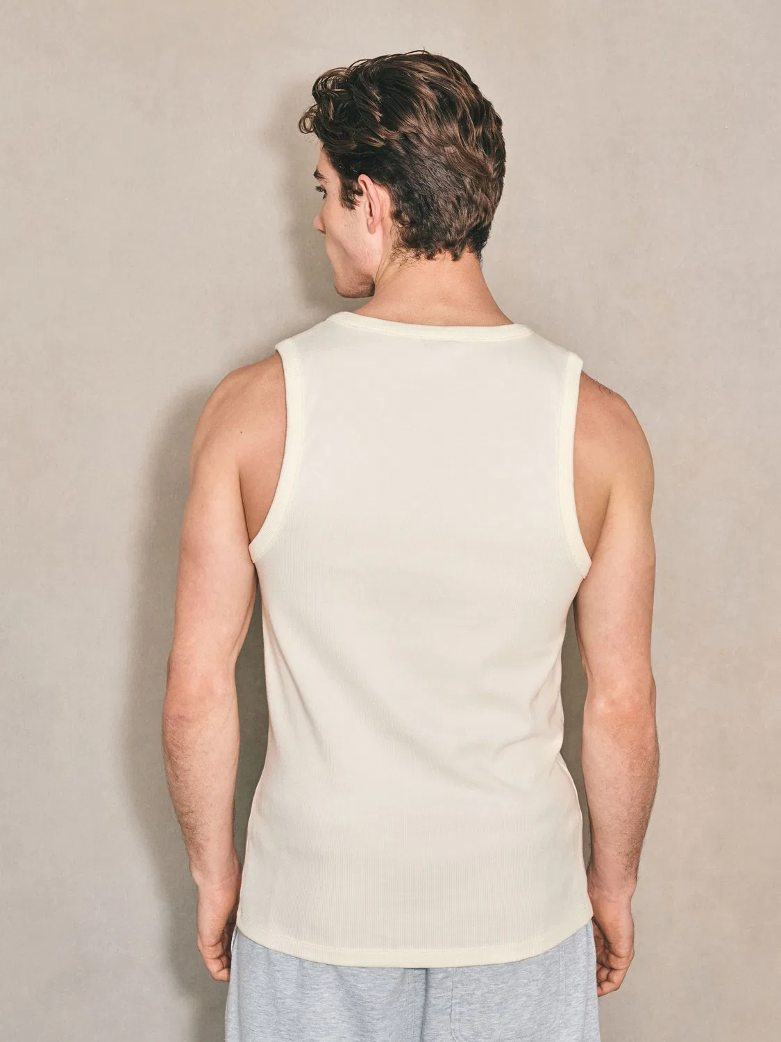 Майка Ribbed Vest Next, цвет Ecru — фото 4