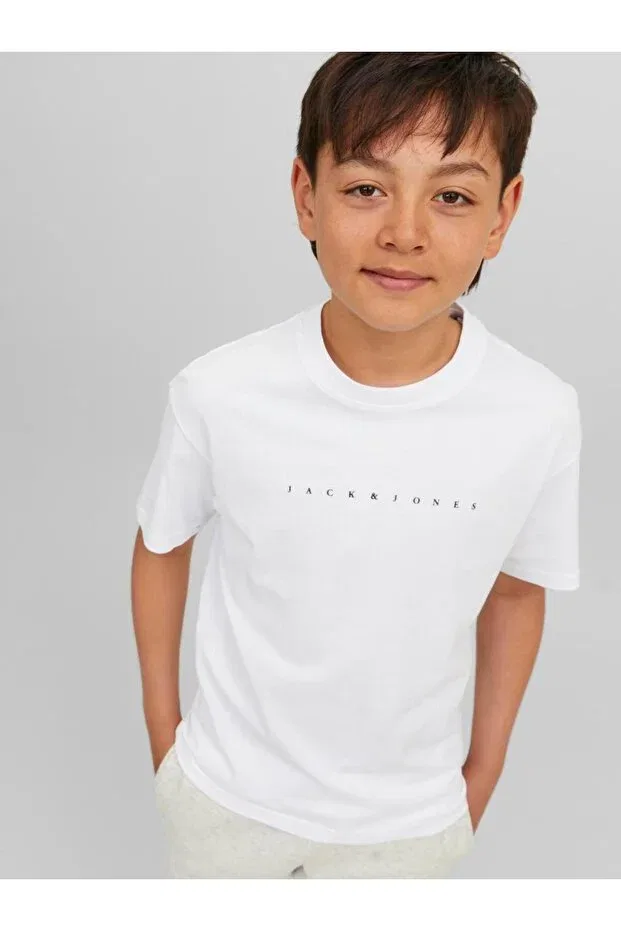 Детская футболка для девочек с принтом star Jack & Jones, White — фото 4