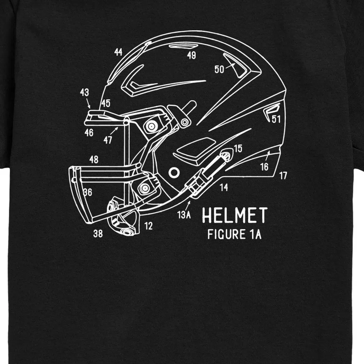Детская футболка с коротким рукавом с принтом Football Helmet Rendering Instant Message, Royal Blue — фото 2