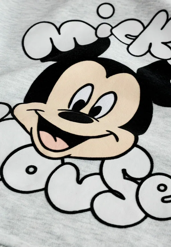 Костюм с капюшоном, принт Mickey Mouse, Regular fit - hooded set - hoodie Next, Grey Marl, Checkerboard, серый — фото 3