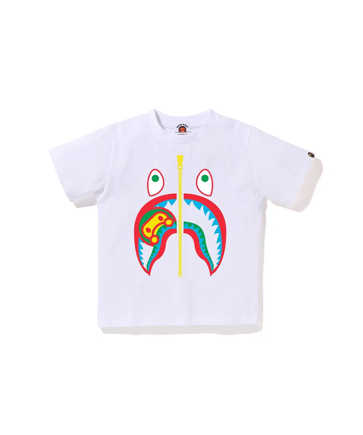 Детская футболка с коротким рукавом COLORS MILO SHARK A BATHING APE, White/Red