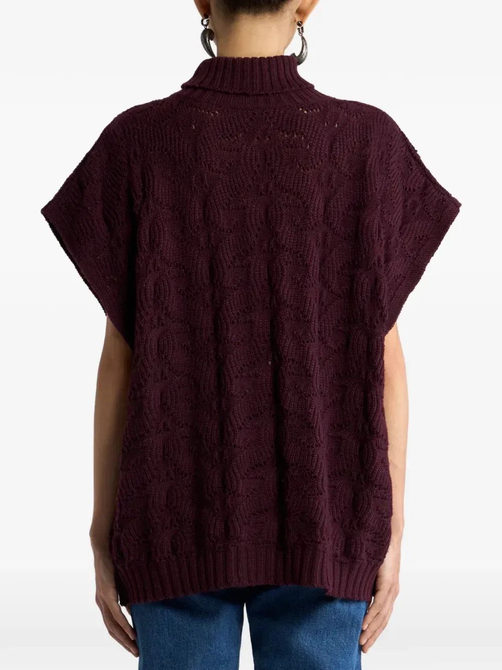 Водолазка из шерстяной смеси с узором пейсли. Etro, фиолетовый — фото 4