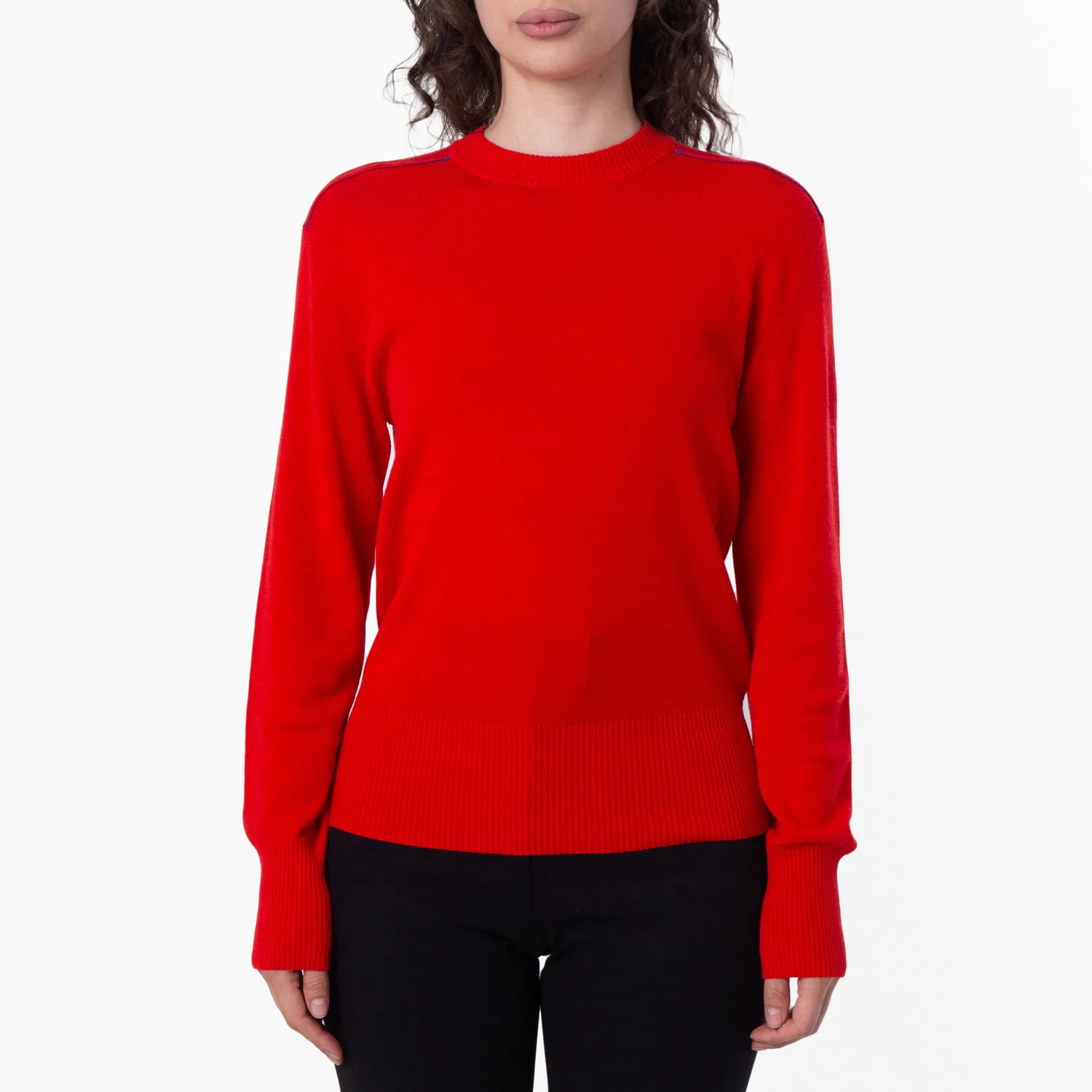 Свитер шерстяной с круглым вырезом Casual Crew Neck Wool Sweater Burberry, Pillar