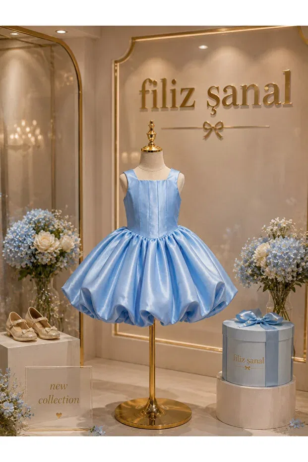 Детское платье для девочек без рукавов Filiz Şanal, Blue — фото 3