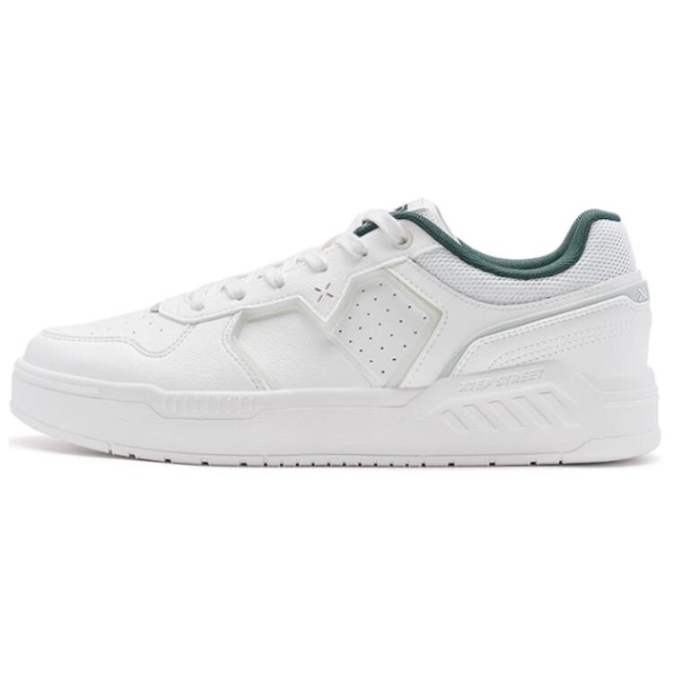 

Кроссовки XTEP Skateboarding Shoes Men Low-top Sail White/clotted Green, белый