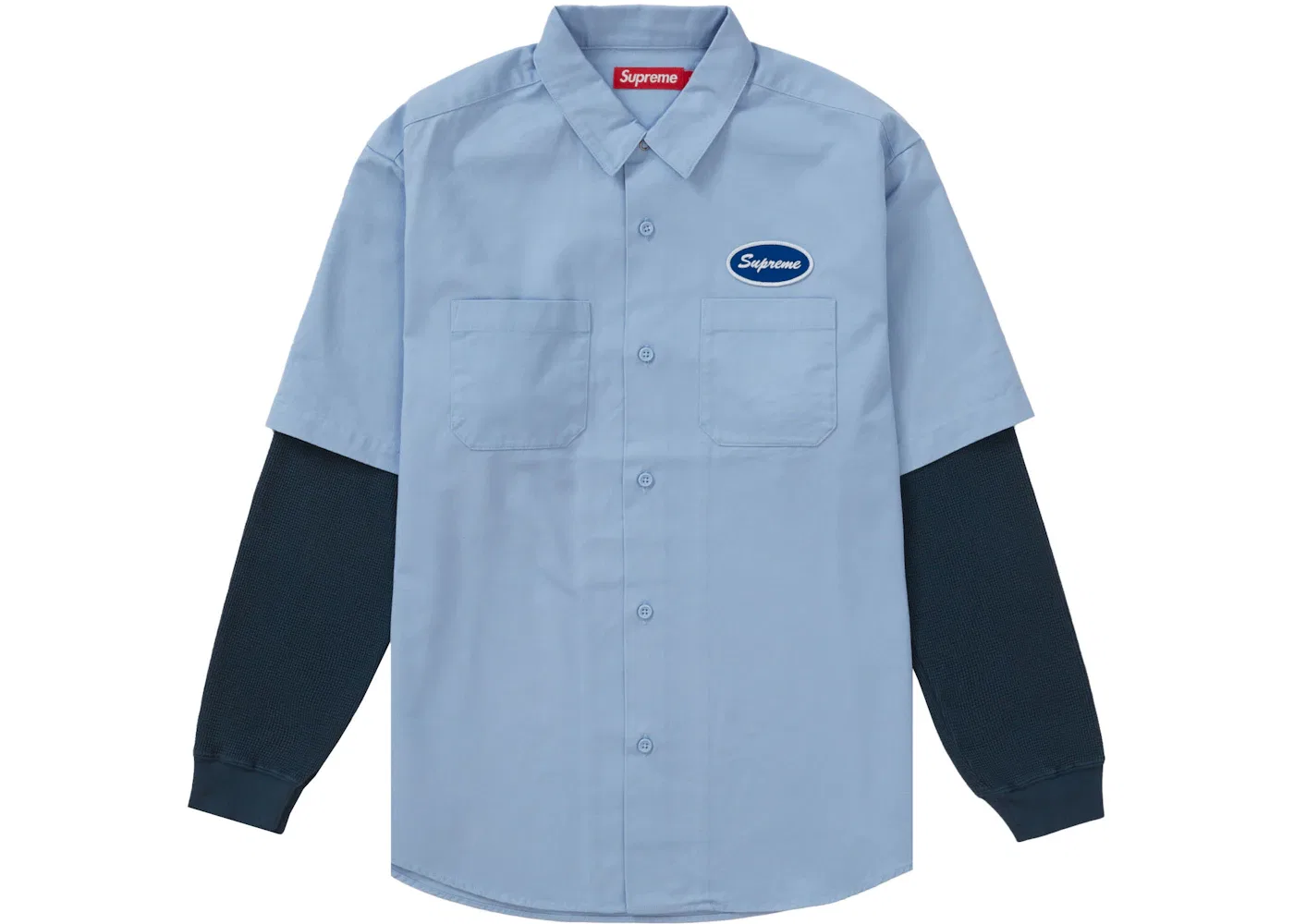 Мужская рубашка с длинным рукавом Supreme Shirt, Light Blue