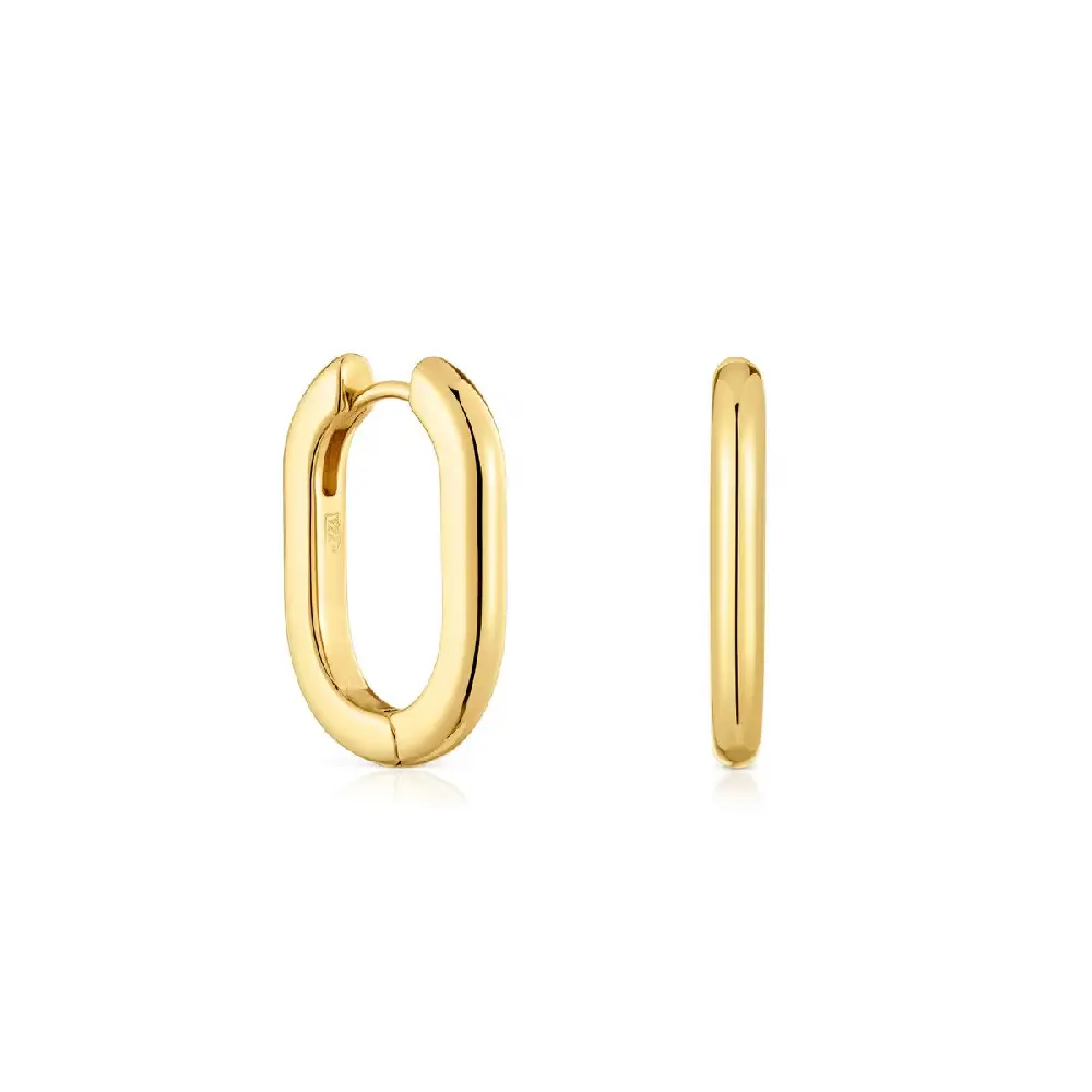 

Серьги Tous Long 22 mm Hoop Tous Basics, вермель