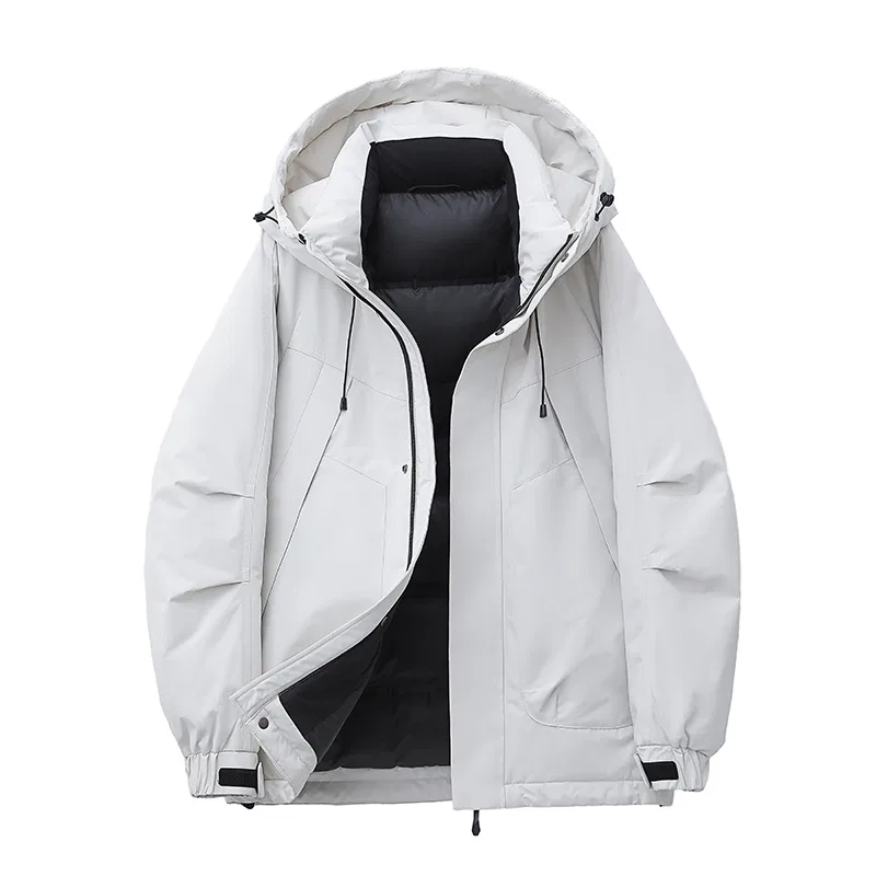 Детское утепленное пальто с капюшоном, Unisex Hooded Moderate Workwear, YALU, Yellow — фото 4