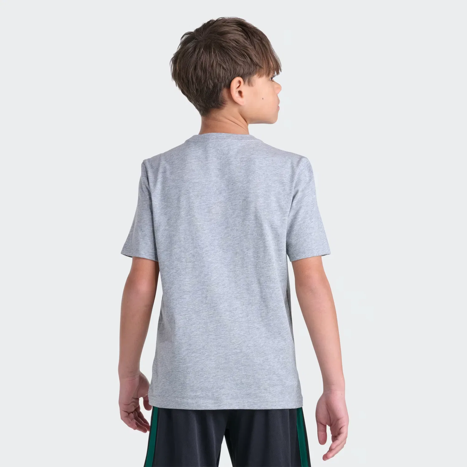 Детская футболка с коротким рукавом Stunner Baseball Card Heather Tee Adidas Sportswear, серый меланж — фото 2