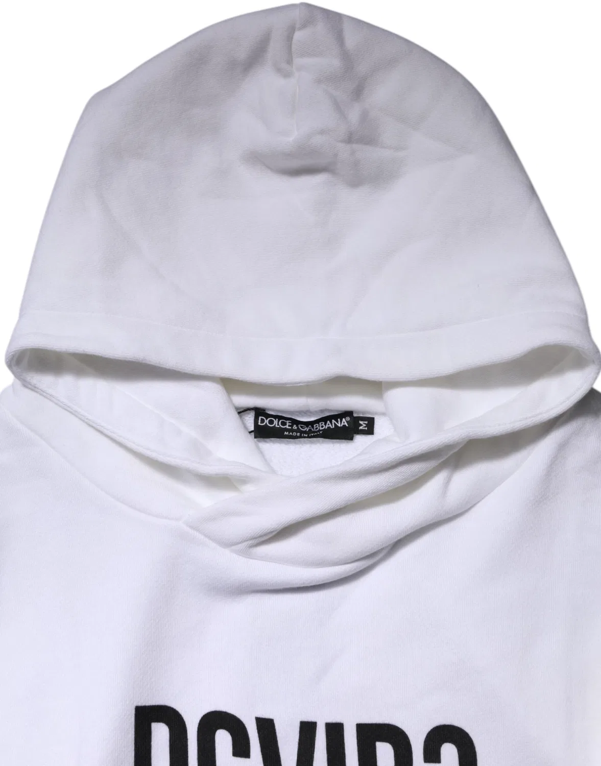 Мужской свитшот с капюшоном и принтом логотипа DG Vib3 Dolce & Gabbana, White — фото 4