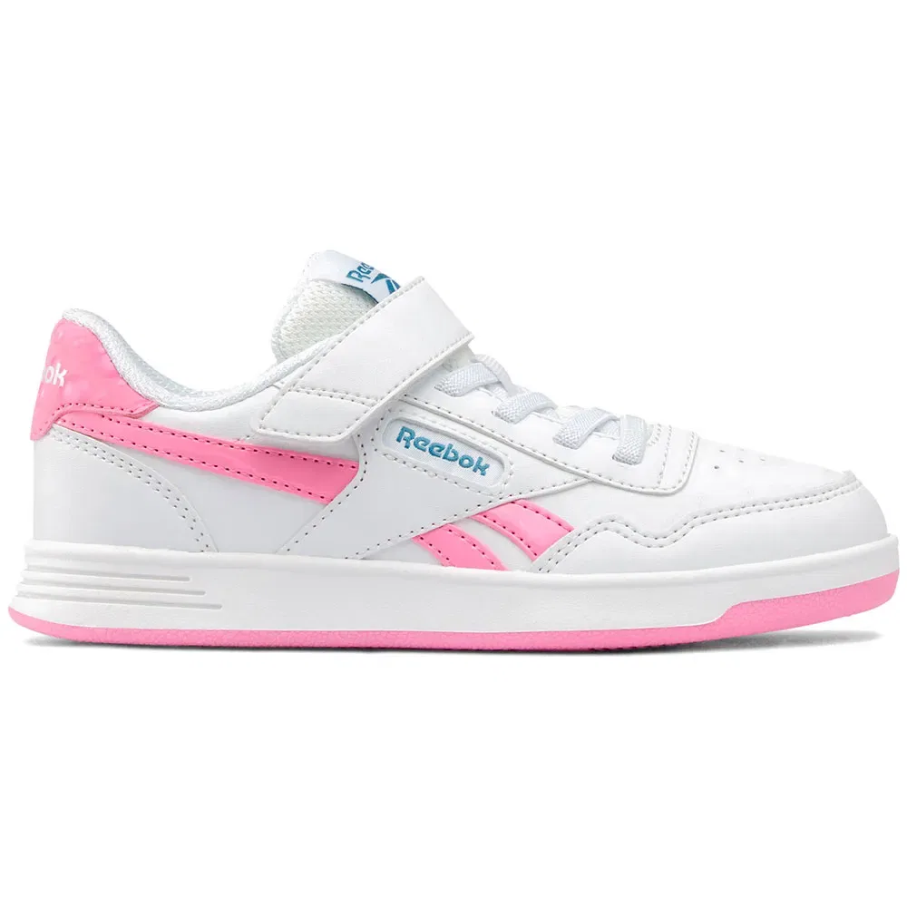 Детские кроссовки для девочек с эластичными шнурками Reebok Court Advance, White