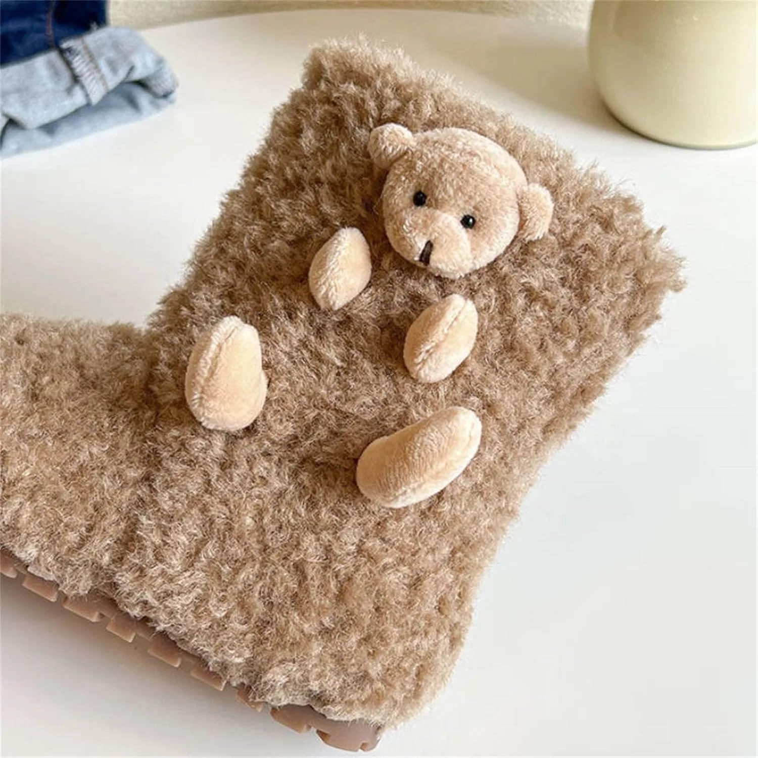 Детские зимние сапоги для девочек с мехом, модель Fur Boots, Zzalalana, Brown — фото 4