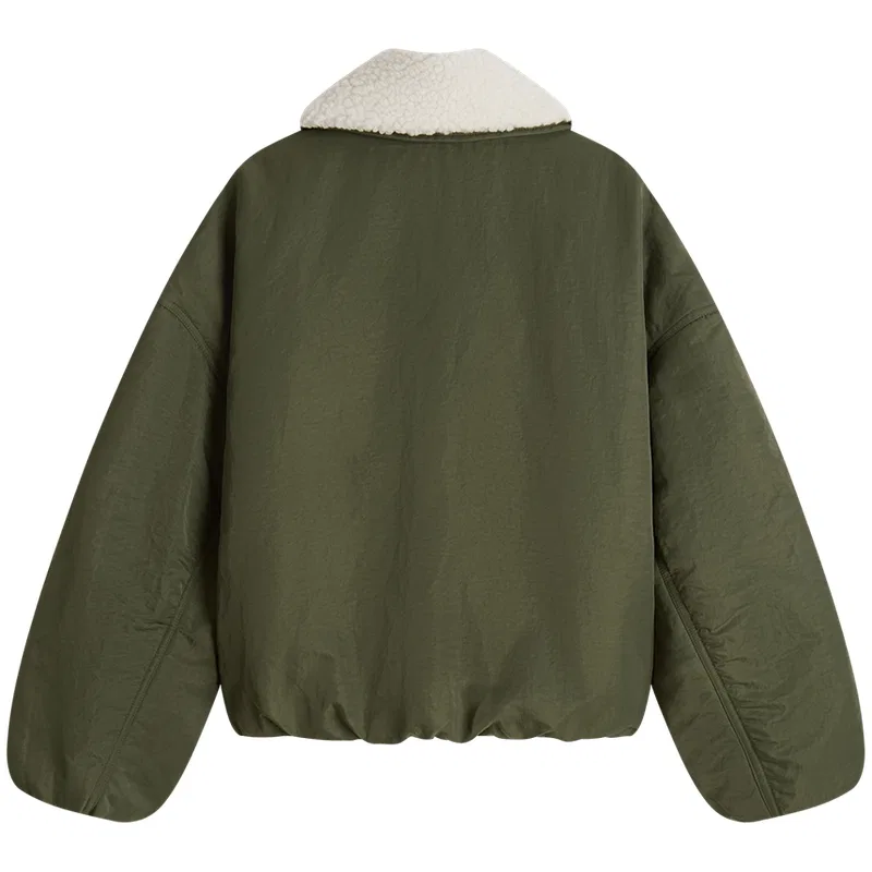 Женская куртка-пуховик с лацканами Army Green GY1 Tommy Hilfiger, Army Green GY1 — фото 4
