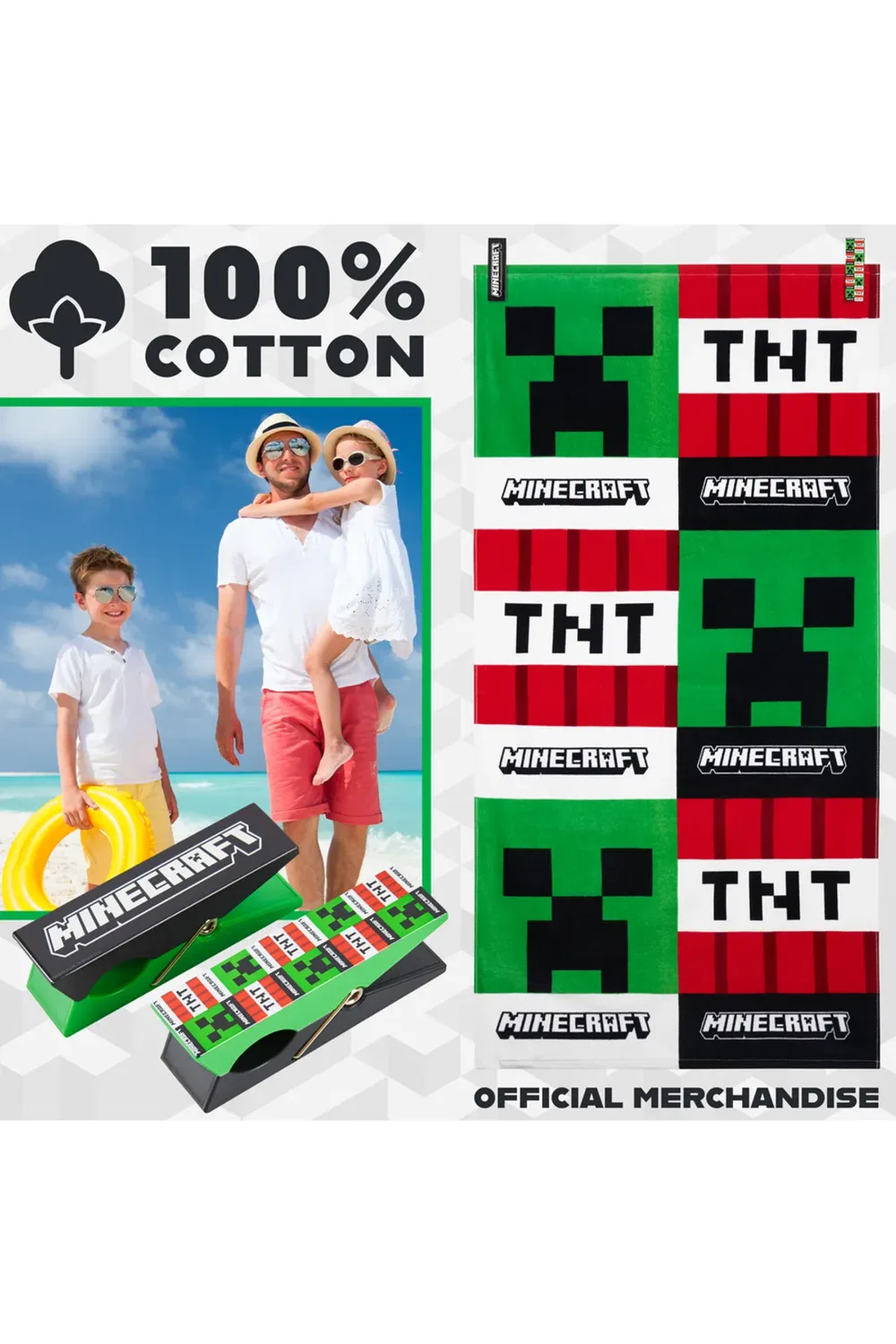 Комплект с принтом Creeper Minecraft, Multi — фото 3