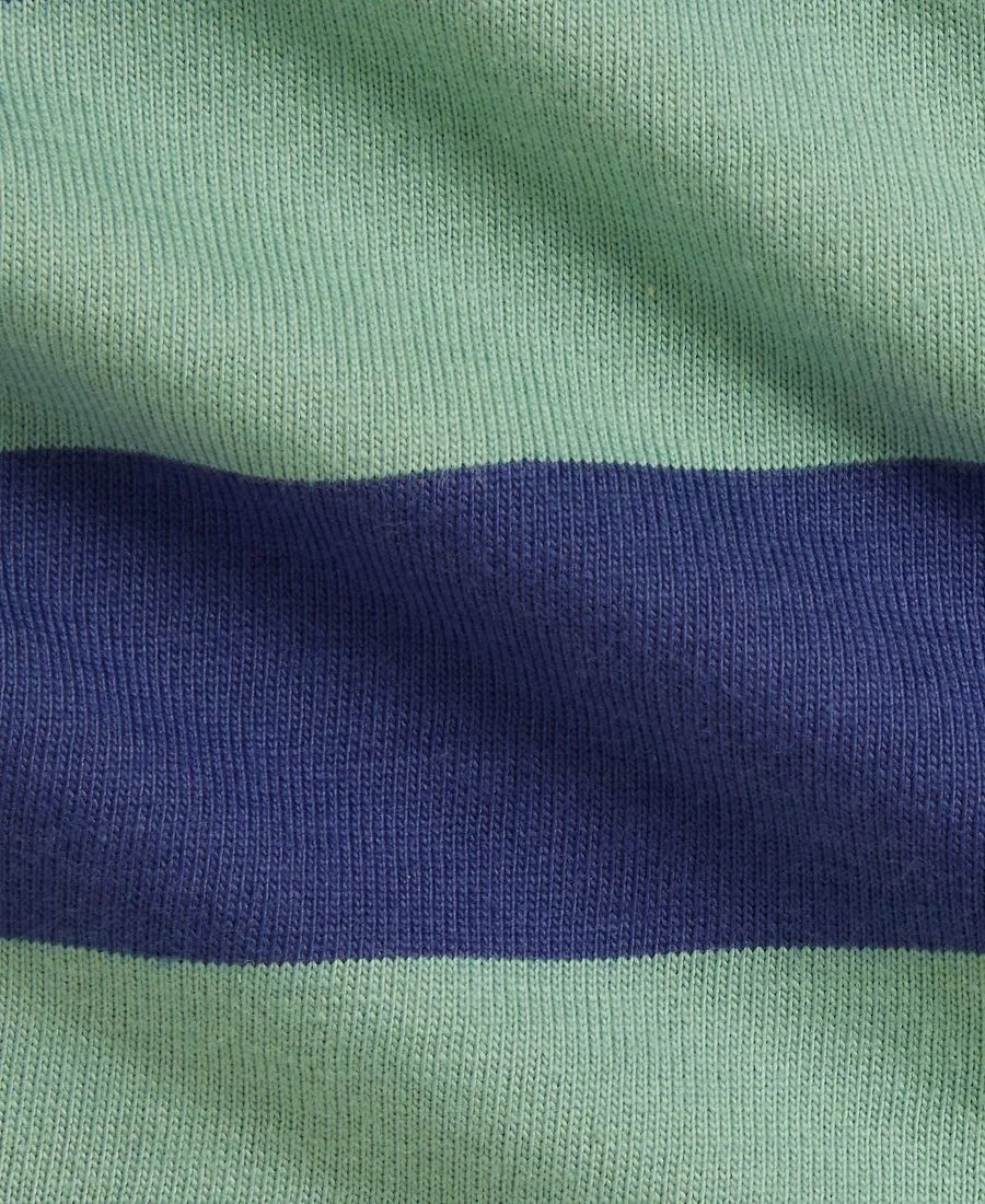 Комплект из полосатой рубашки и шорт для мальчика, модель Striped Rugby Shirt and Shorts Polo Ralph Lauren, Faded Mint/Old Royal — фото 3