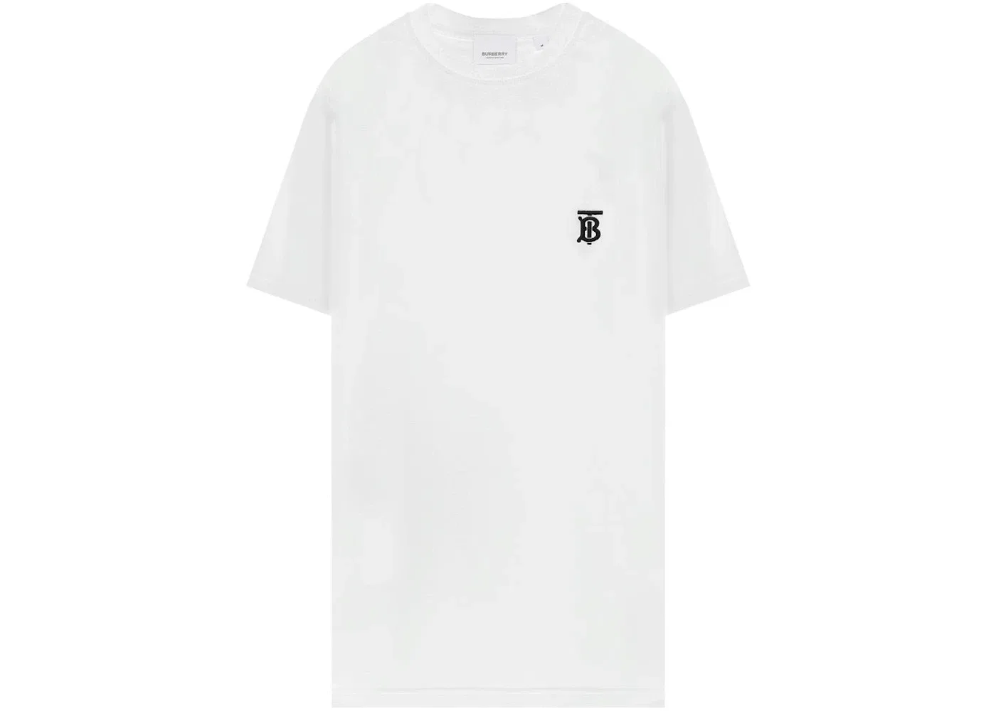Мужская футболка с принтом Burberry Monogram Motif Embroidered Burberry, White