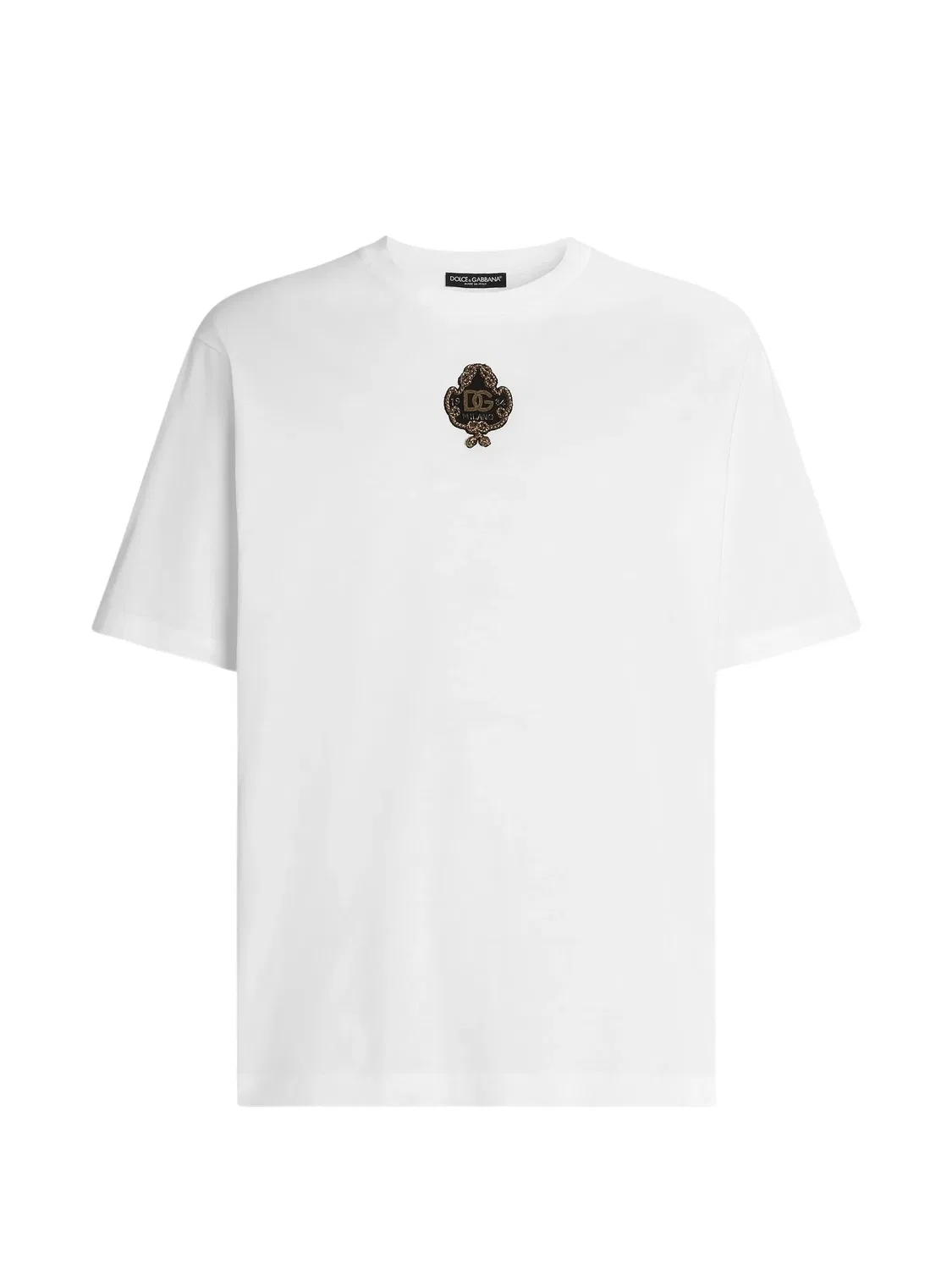 Футболка хлопковая белая с патчем Dolce & Gabbana, белый