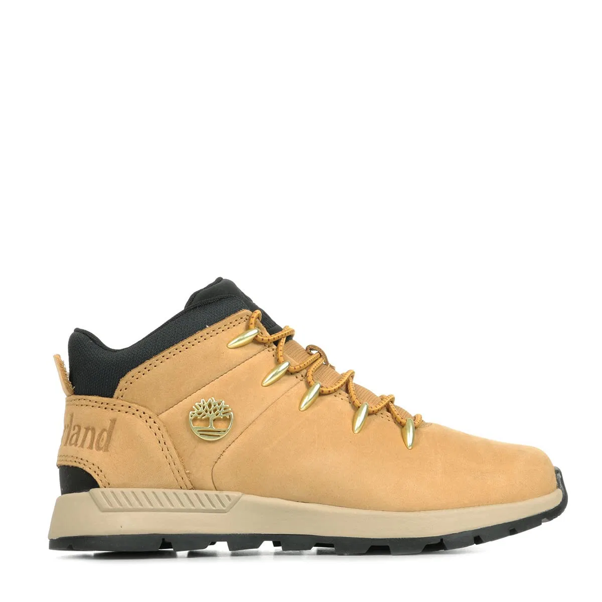Детские ботинки для мальчиков с рифленой подошвой Sprint Trekker Mid Timberland, Black Camel