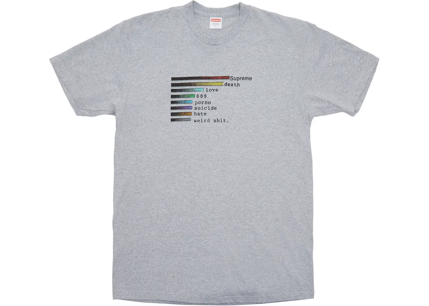 Детская футболка с принтом Supreme Tee, Heather Grey