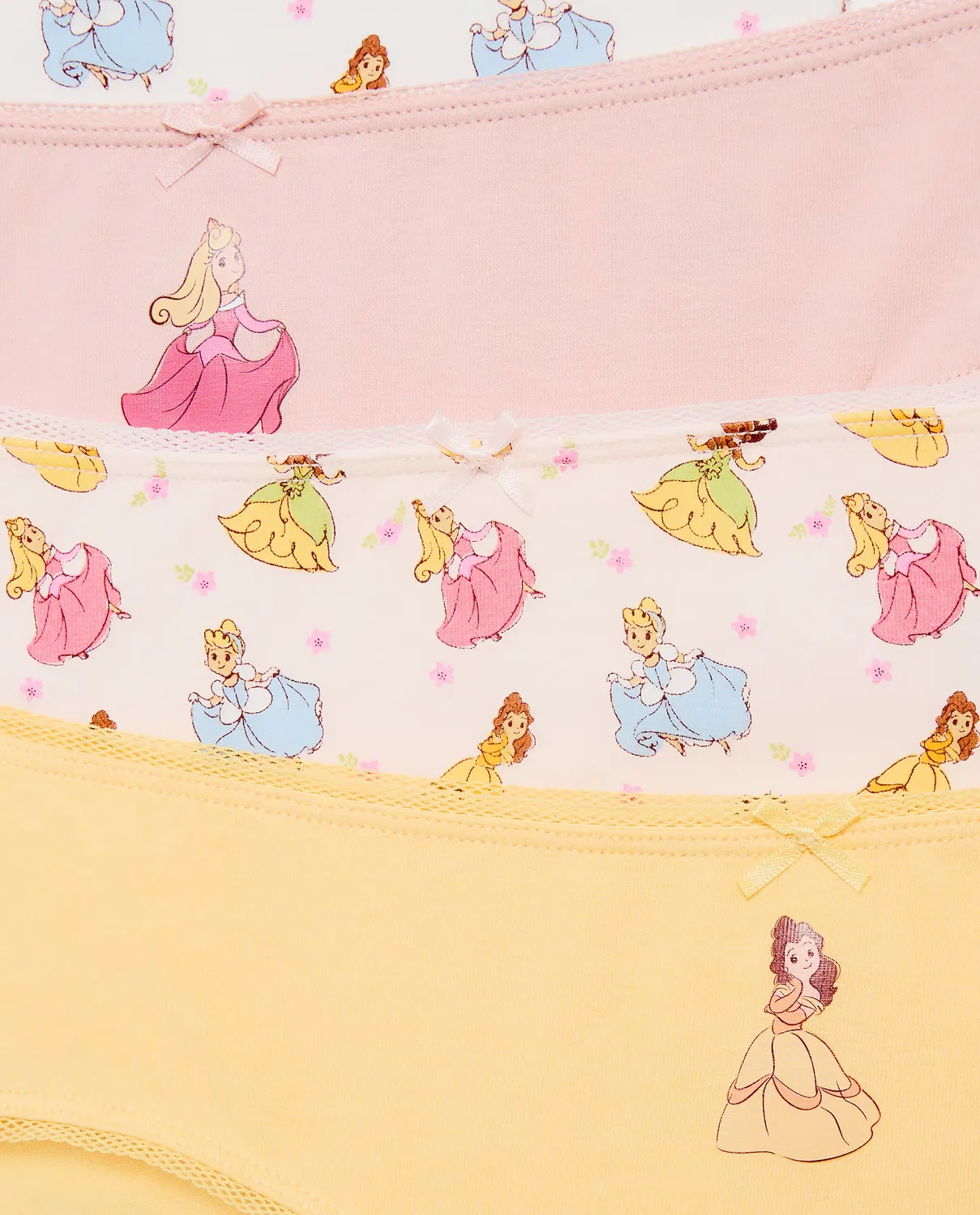 Детские трусы для девочек набор 7 штук с принтом PRINCESAS Cotton Juice, Multicolor — фото 3