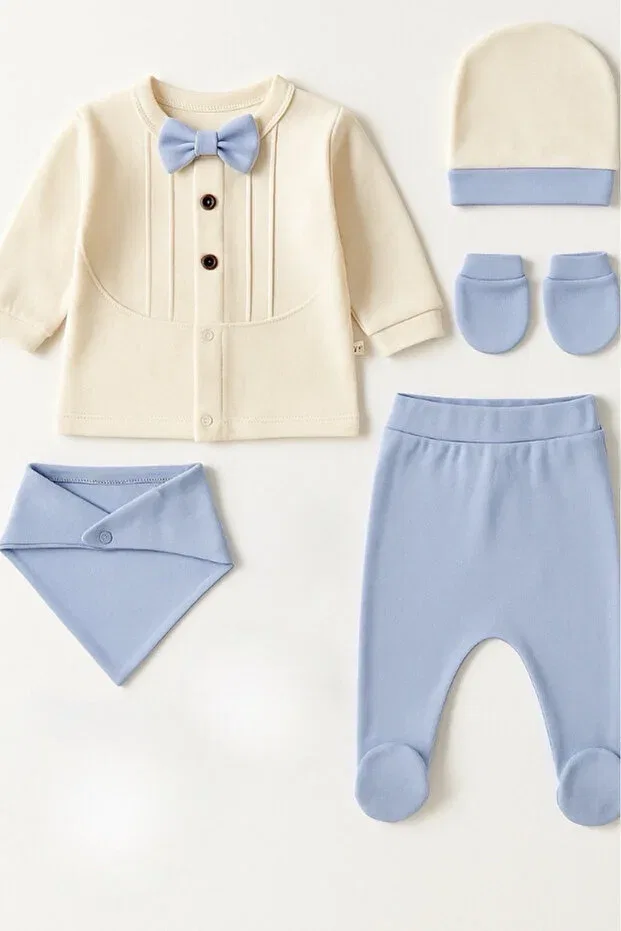 Детский комбинезон для мальчиков с принтом Bamoola For Babies, Blue Bow Tie