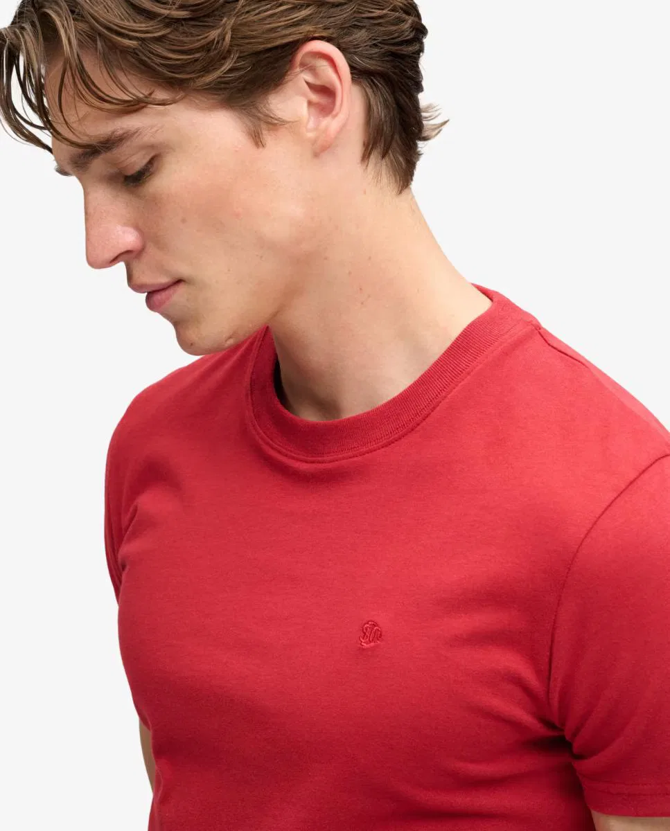 Мужская футболка с вышивкой, Essential Sdco Logo, Superdry, красный — фото 3