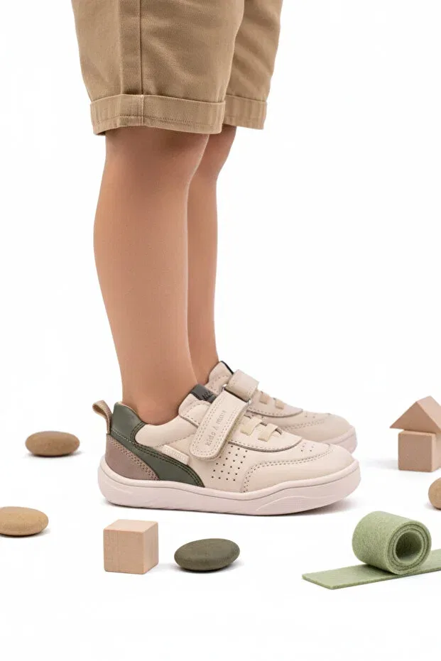 Детские кеды для мальчиков с ортопедической стелькой Kids A More, Beige — фото 2