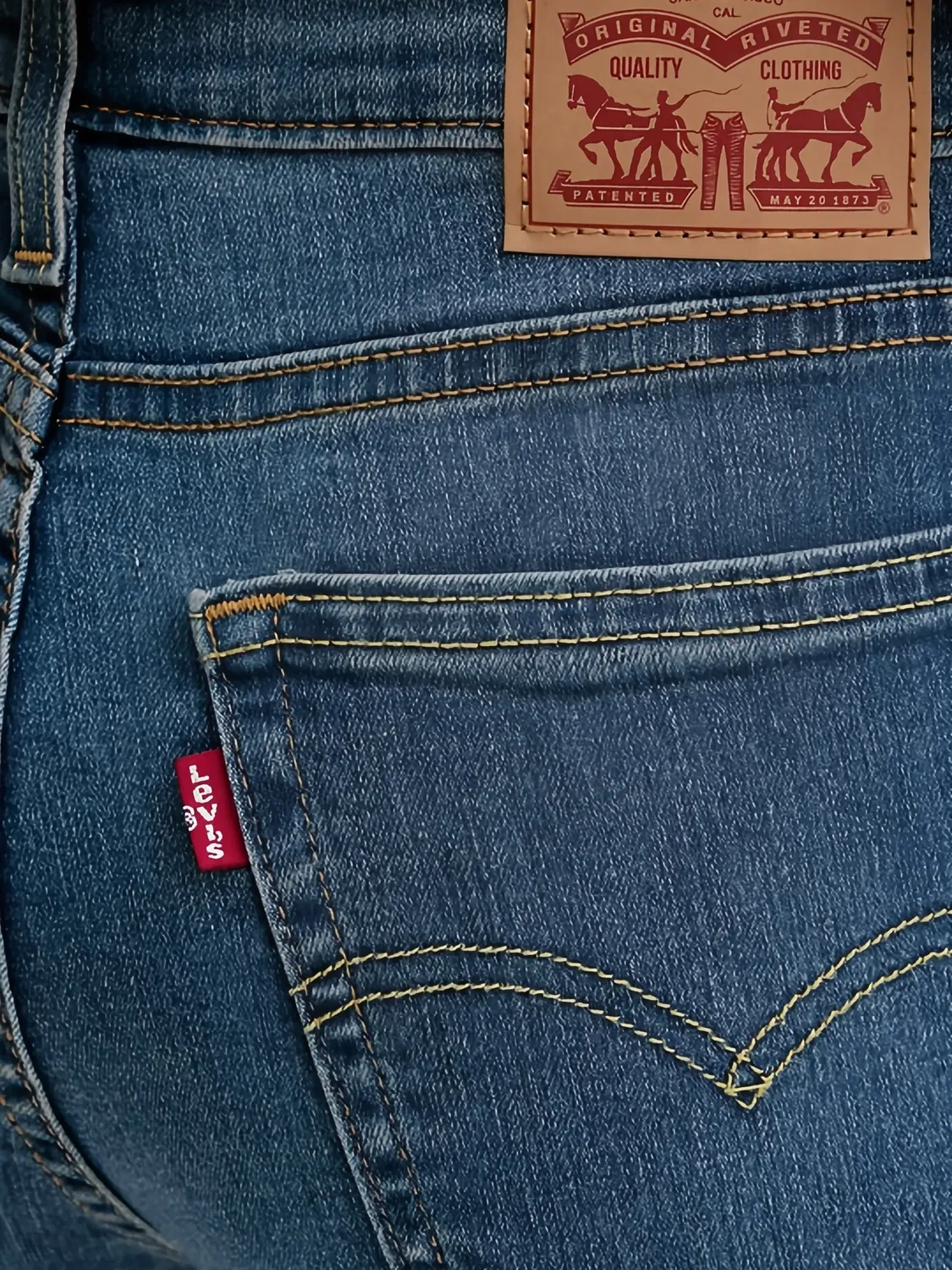 Джинсы 725 боткут синие Levi's, синий — фото 3