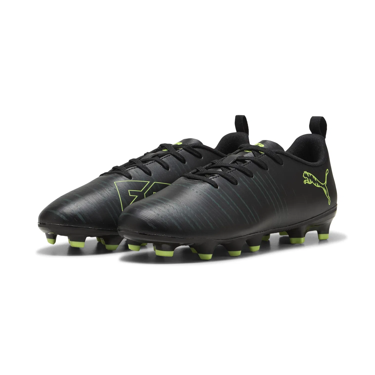 Детские бутсы футбольные для мальчиков с длинным рукавом Future 8 Play Fg/Ag Jr PUMA PUMA Nero Fizzy Verde Chiaro Terreno