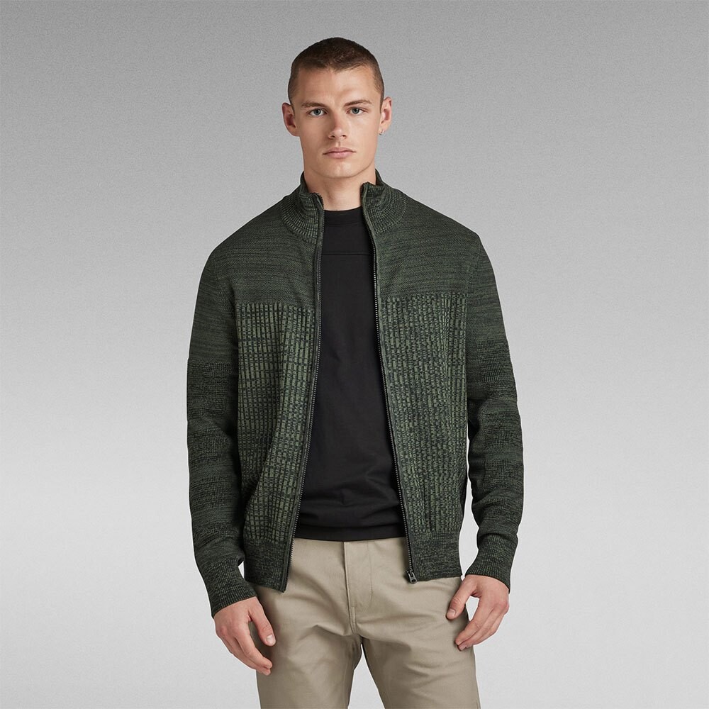 

Свитер G-Star 3D Biker Thru Full Zip, зеленый