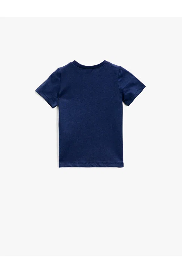 Детская футболка с коротким рукавом с принтом Koton, Navy Blueno Color — фото 2