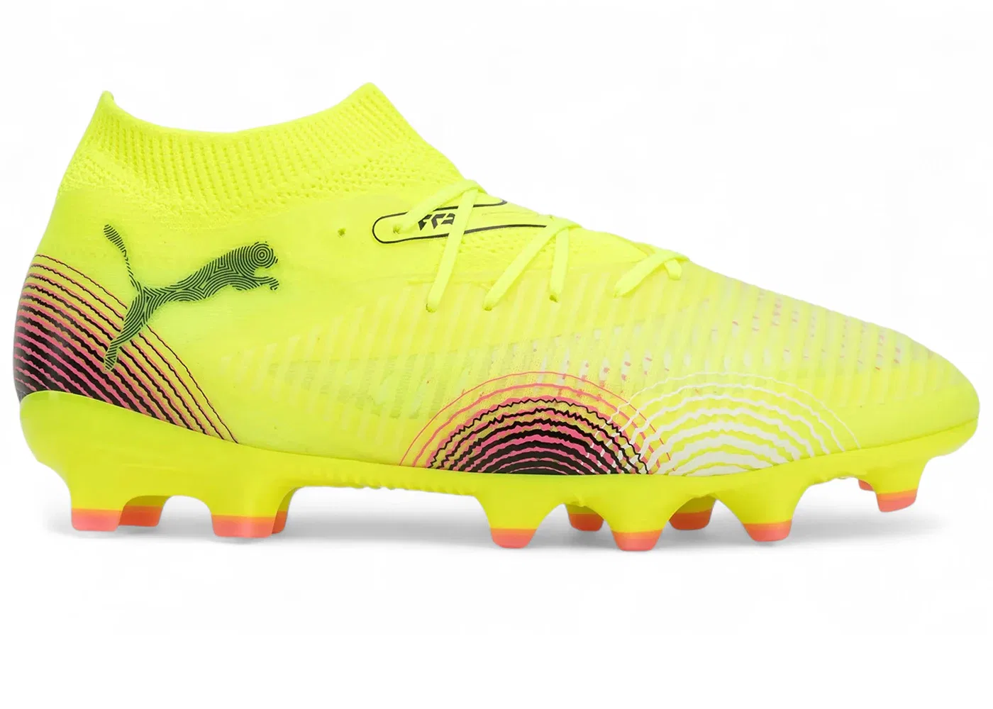Детские бутсы Puma Future 8 Pro FG/AG Jr, Yellow Alert Puma Black Sun Struck