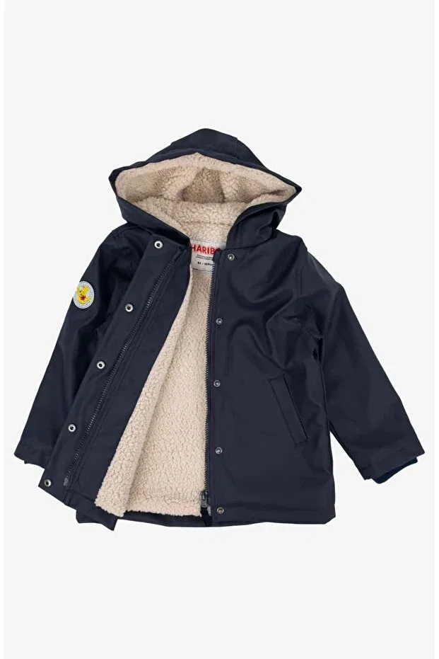 Детское пальто для девочек с капюшоном Mayakids, Navy Blue