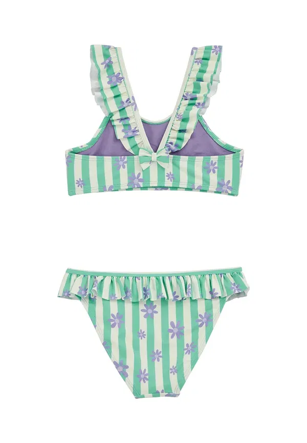 Купальник комплект с цветочным принтом We Fashion, Sea Green, зеленый — фото 2
