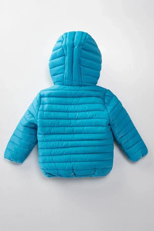 Детское пальто для девочек стеганое Minigimin Cicileri, Blue-53496 — фото 3