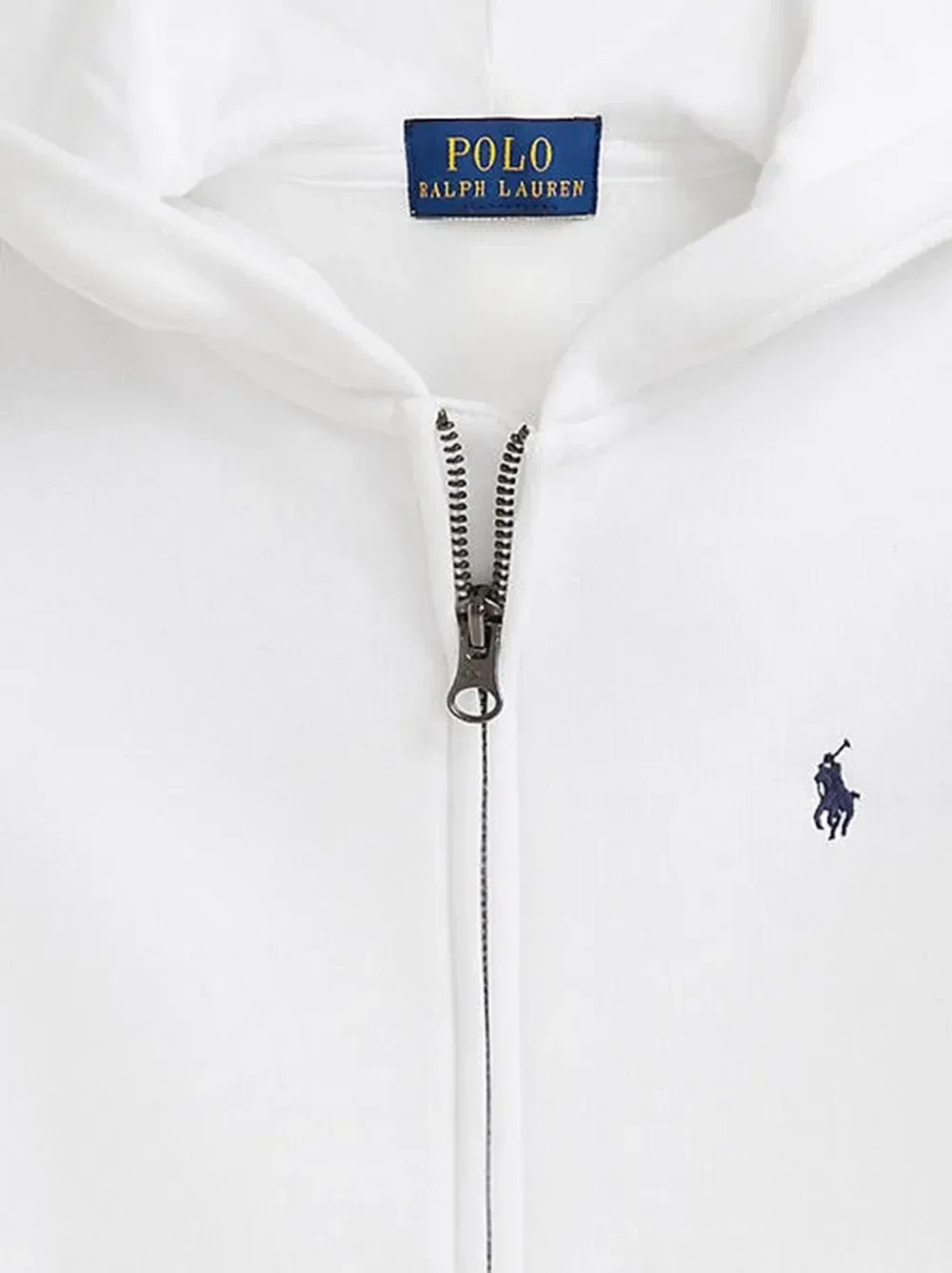 Флисовое худи на молнии Polo Ralph Lauren Kids, белый — фото 2