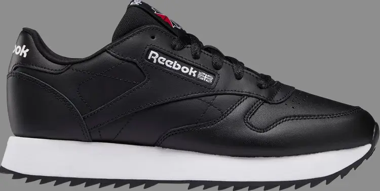 

Кроссовки wmns classic leather ripple 'black white' Reebok, черный