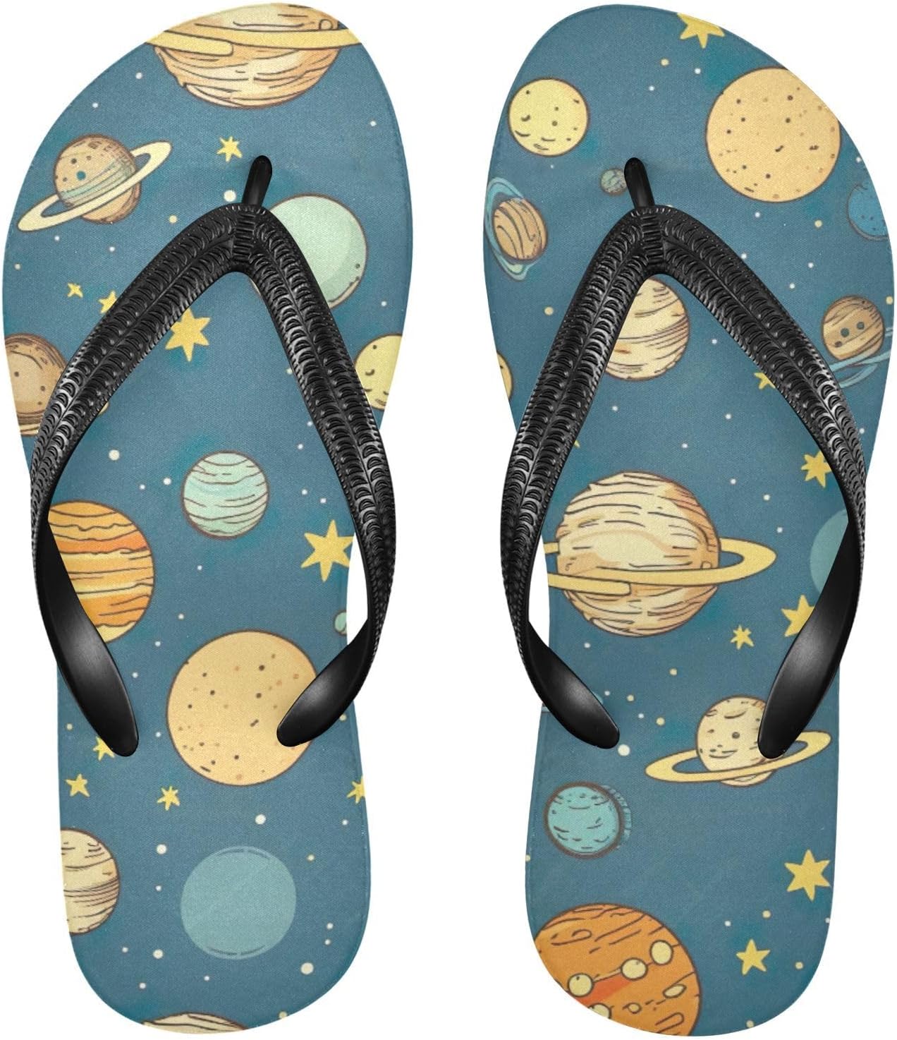 

Женские и мужские летние пляжные шлепанцы Space Planet Galaxy, повседневные сандалии для душа Kfbe