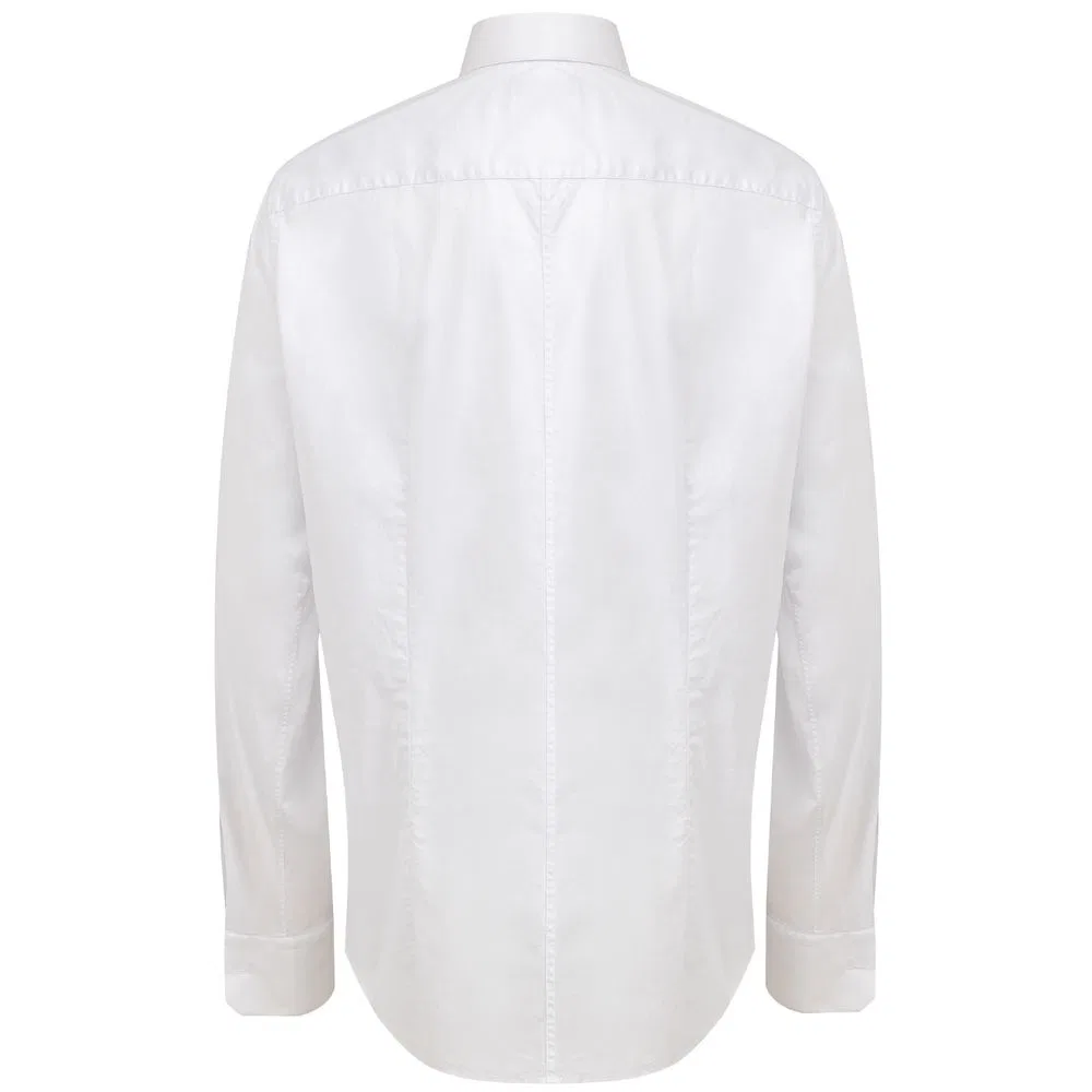 Мужская рубашка с длинным рукавом White Cotton Dress Shirt Dolce & Gabbana, White — фото 3