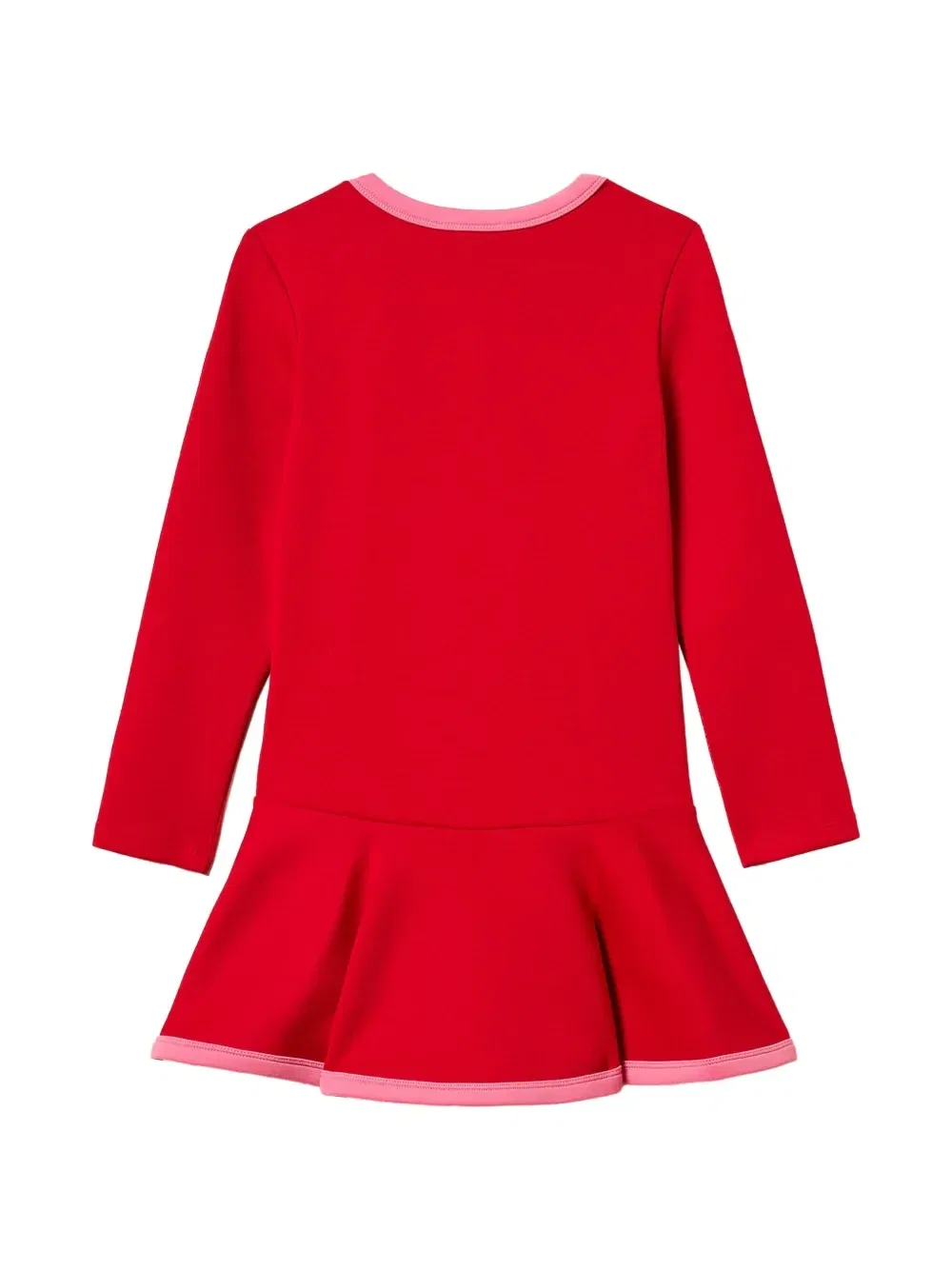 Короткое платье из неопрена с бантом Twinset Kids, красный — фото 2