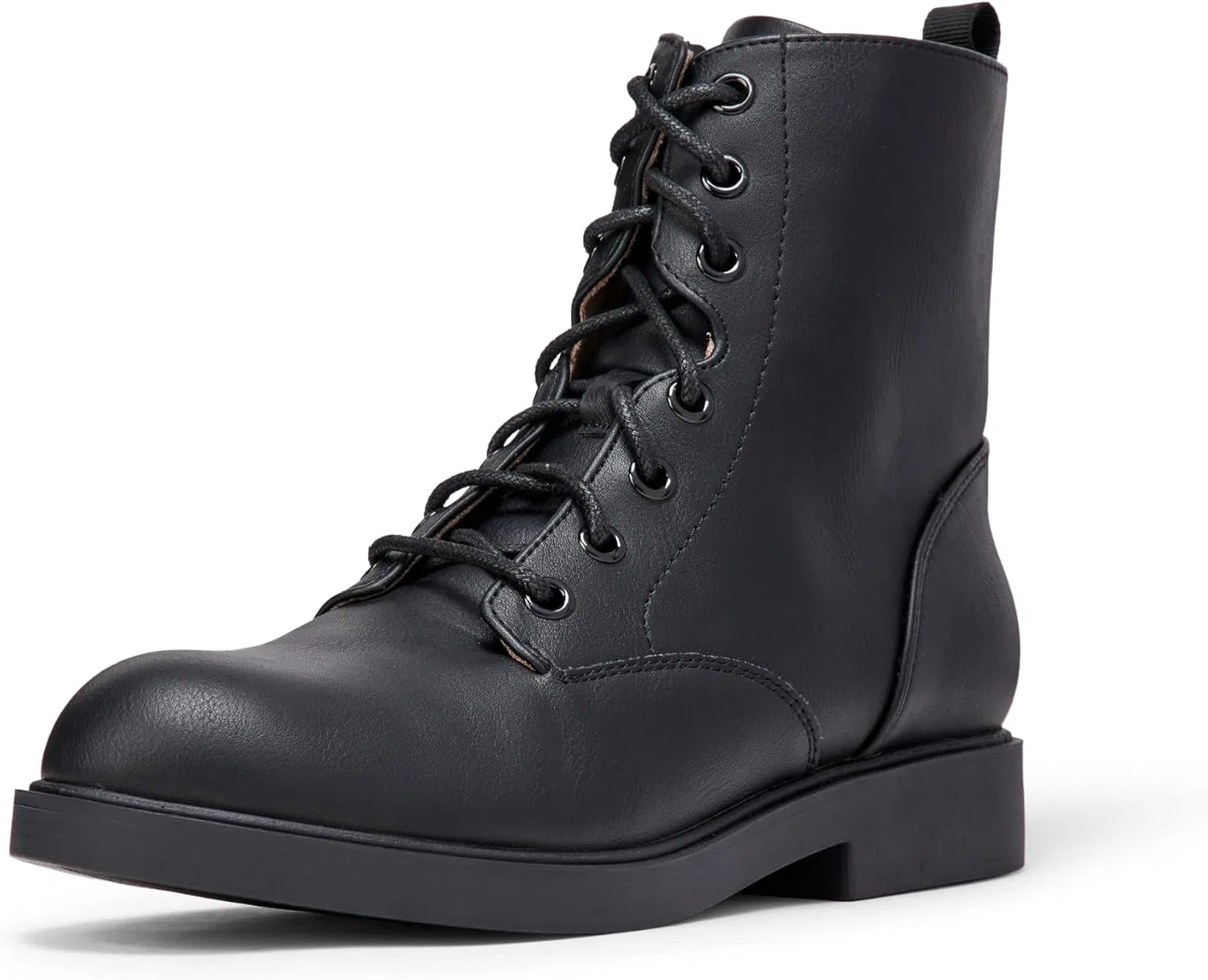 Детские ботинки для девочек с молнией Amazon Essentials, Black Faux Leather