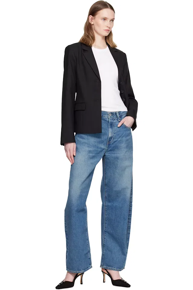Синие джинсы с бочкообразной вязкой Levi'S — фото 4