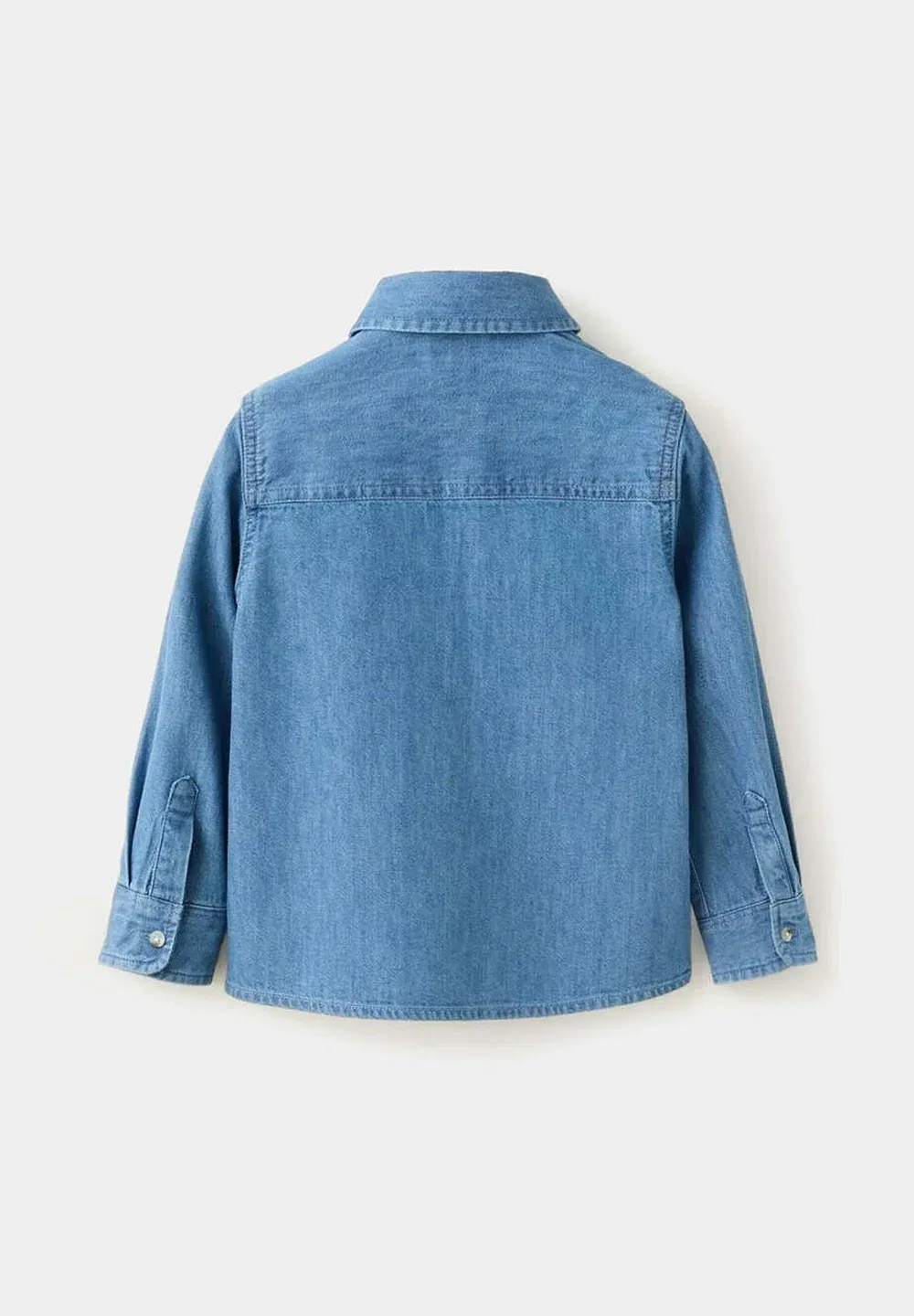 Детская - рубашка Mango Kids, Blue Denim — фото 2