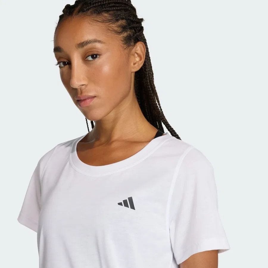 Футболка с круглым вырезом Workout Essentials Scoop Neck T-Shirt adidas, Белый — фото 4