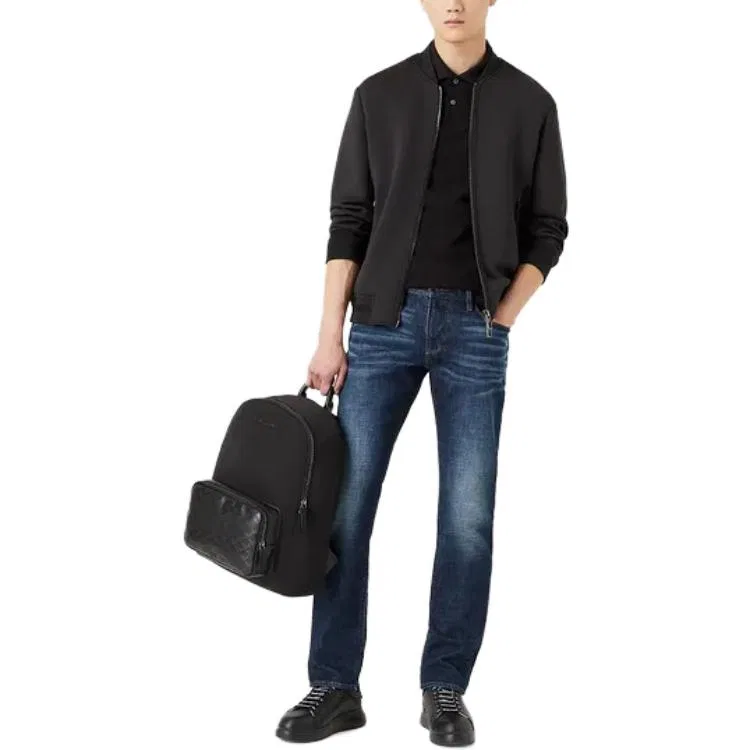 Поло EMPORIO ARMANI с логотипом, Black — фото 3